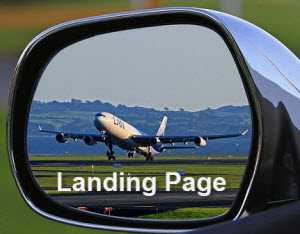 landing-pageをイメージさせる旅客機の着陸